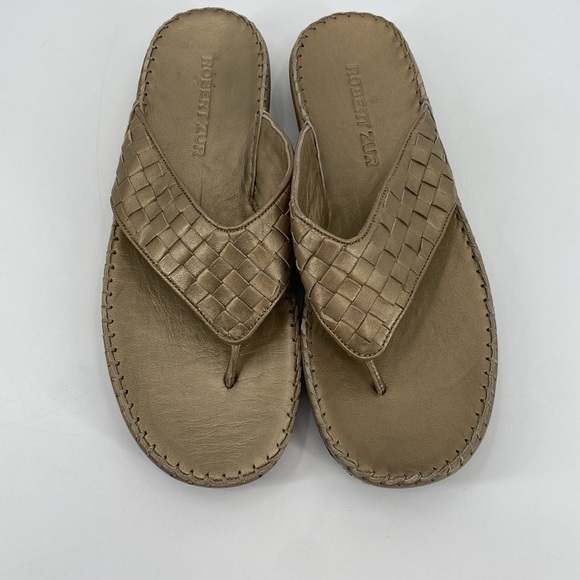 Robert Zur Braided Lilly V True Glove Leather Sandals Size 9.5 - Picture 5 of 11